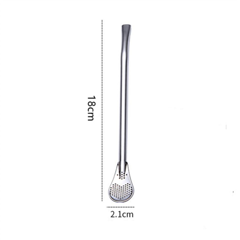Paille cuillere inox 19
