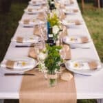 Chemin de table lin bapteme 4