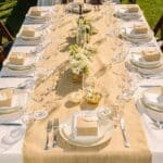 Chemin de table lin bapteme 5
