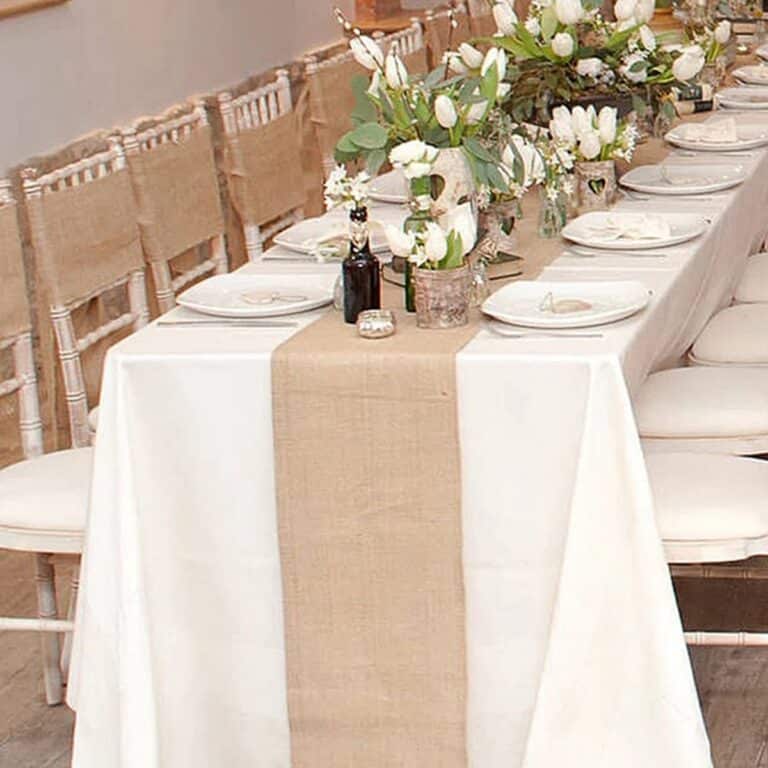 Chemin de table lin bapteme 1